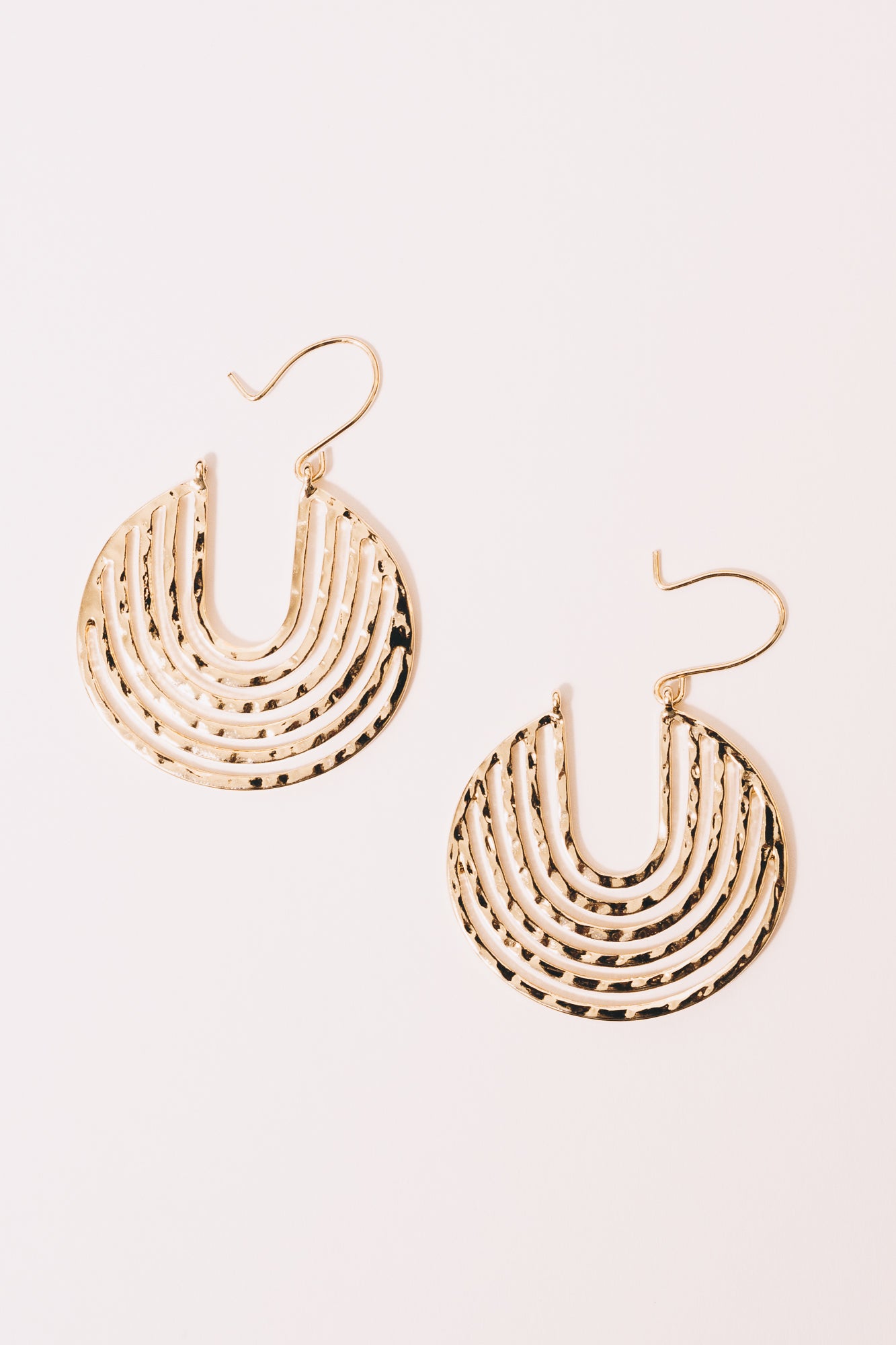 Delicate Fine 14K Real Gold Plated Geometric Tassel Earrings 