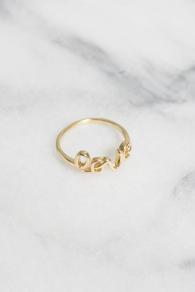 Love Ring | 18k Gold Plating