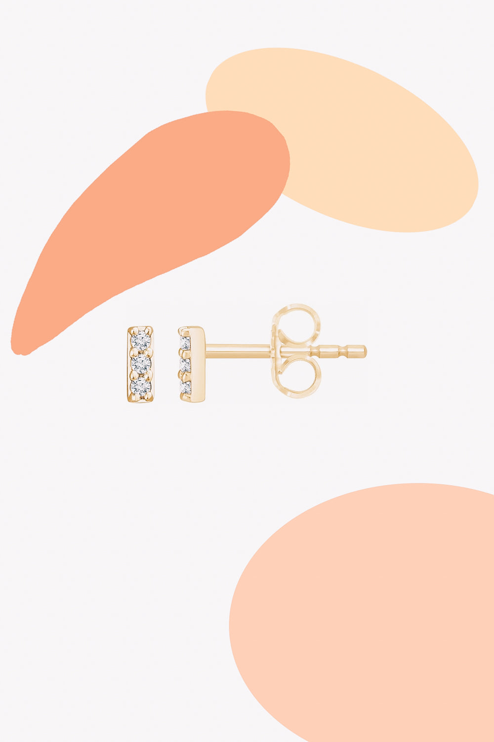Diamond Bar Stud Earrings — Form To Feeling