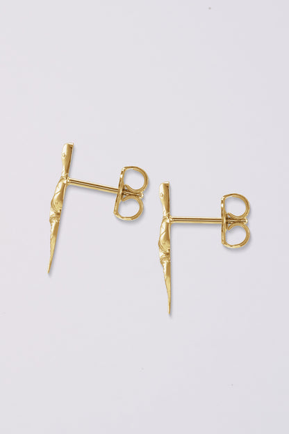 Snake Stud Earrings | 14K Gold