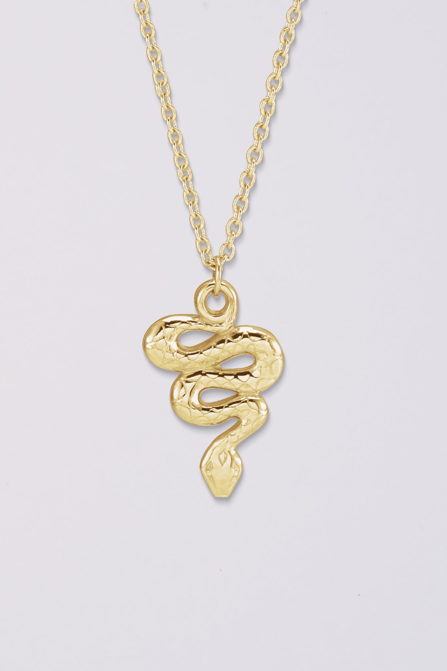 Snake Pendant | 14K Gold | Adjustable chain 16"-18"