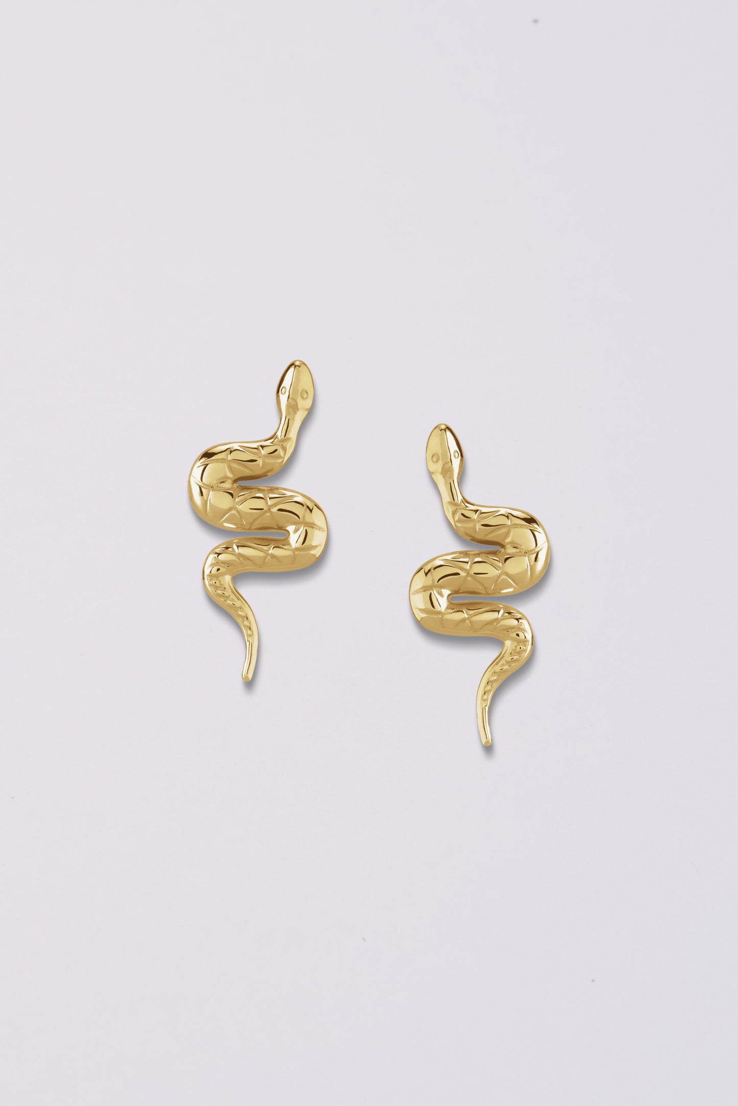 Snake Stud Earrings | 14K Gold