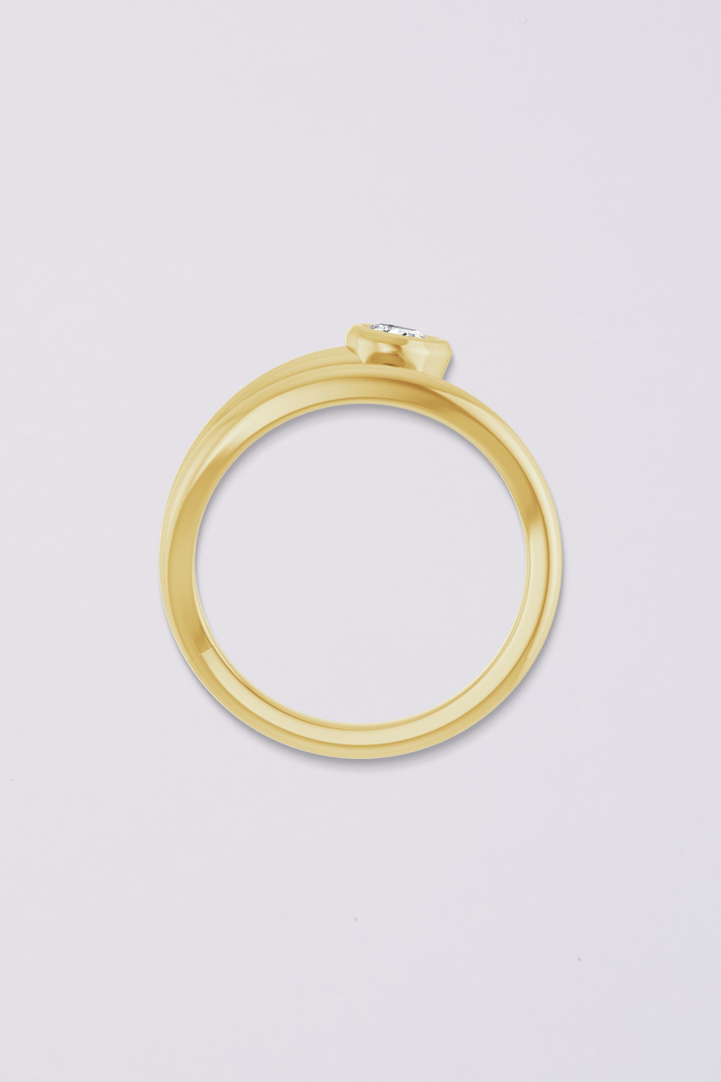 Serpentine Solitaire Ring | 14K gold | Lab Grown Diamond