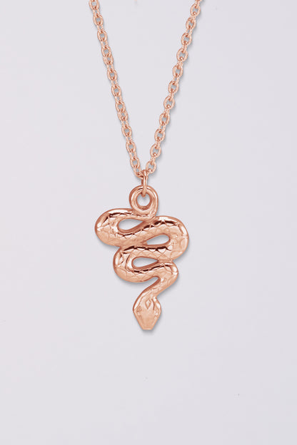 Snake Pendant | 14K Gold | Adjustable chain 16"-18"