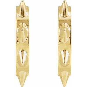 Gold spike hot sale hoop earrings