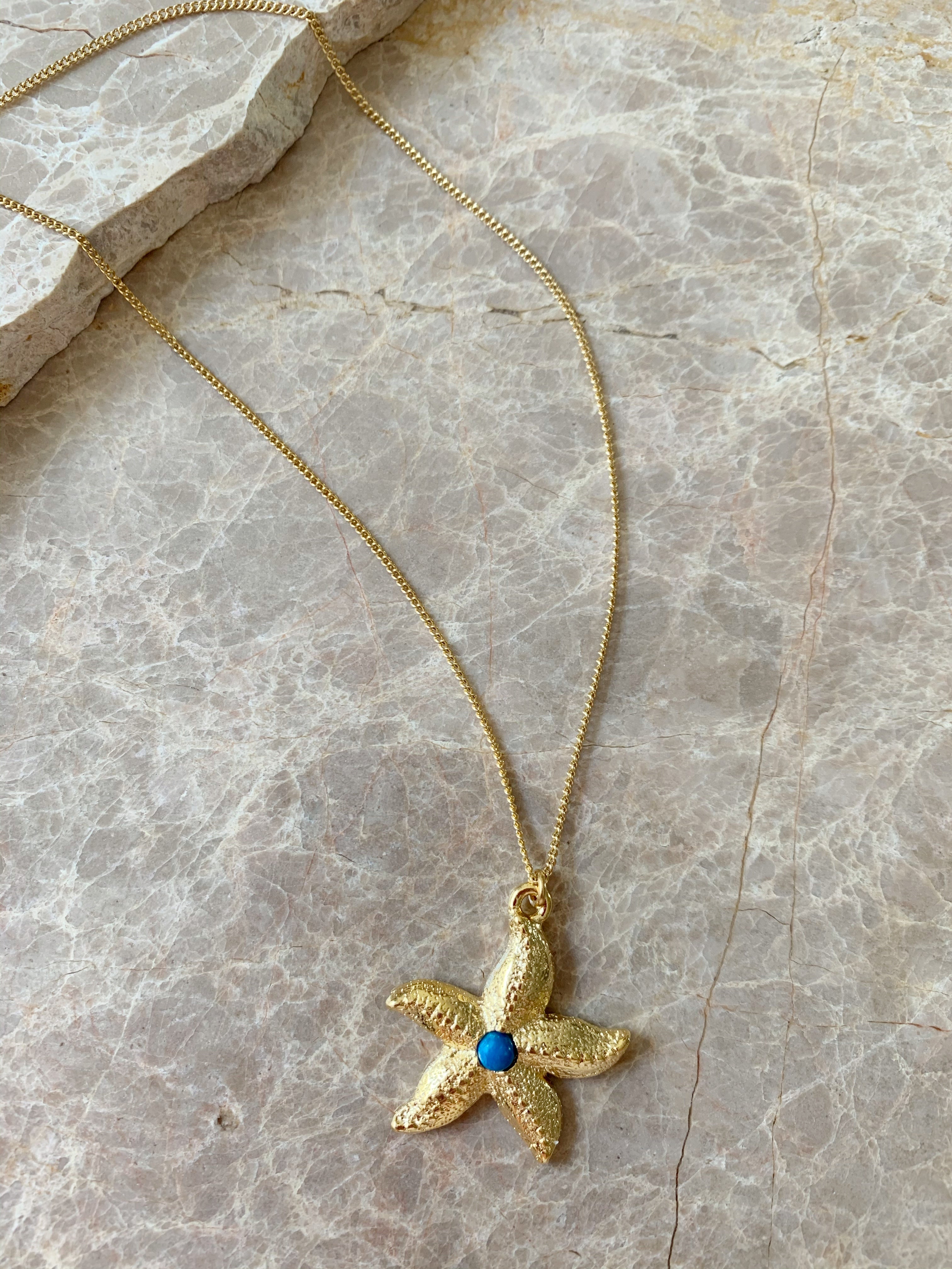 Gold Three Starfish Necklace – Kristie Co