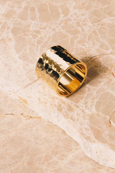 14k Gold Cigar Band newest Ring