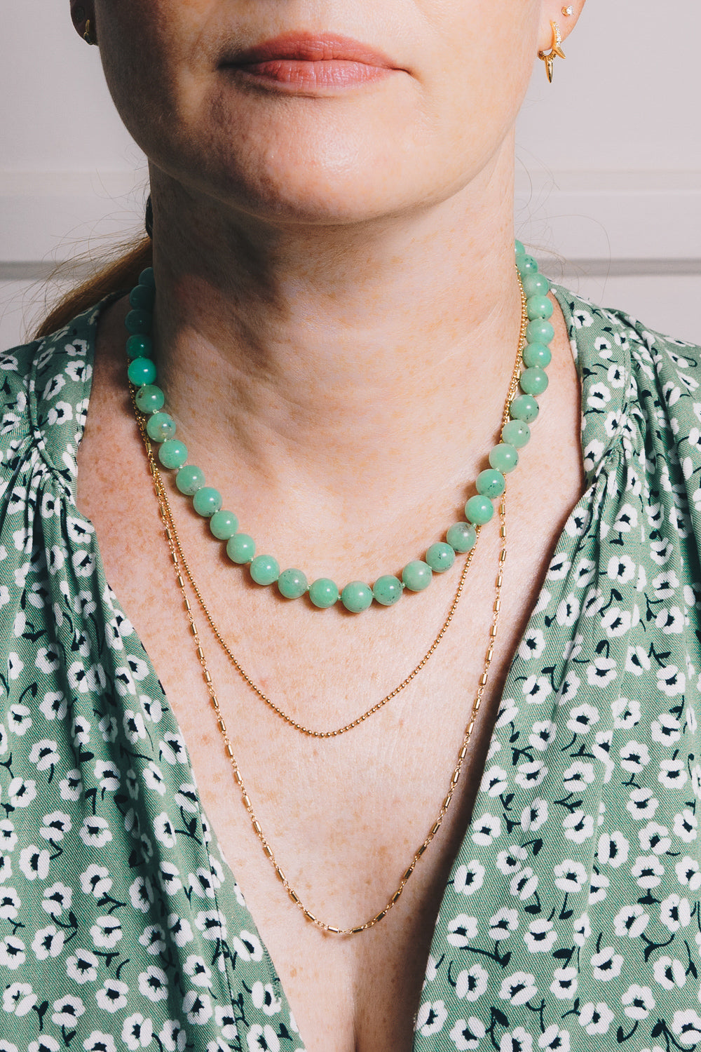 Chrysoprase bead store necklace