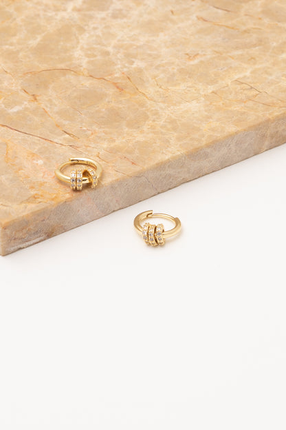 Crystal Rondelle Earrings | Vermeil