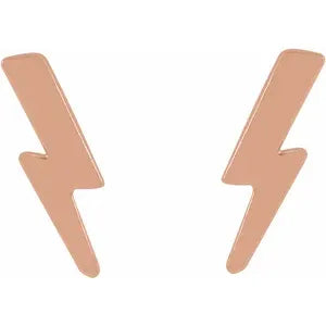 Rose gold online lightning bolt earrings